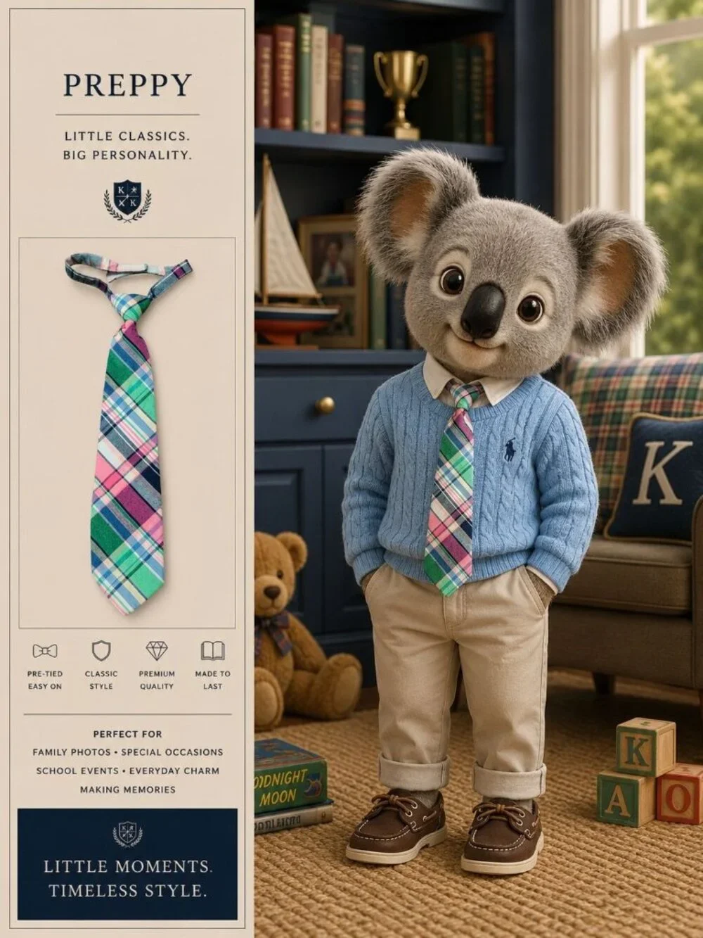 Gymboree Tie Toddler Kids Multicolor Madras Plaid Pre Tied Adjustable Preppy